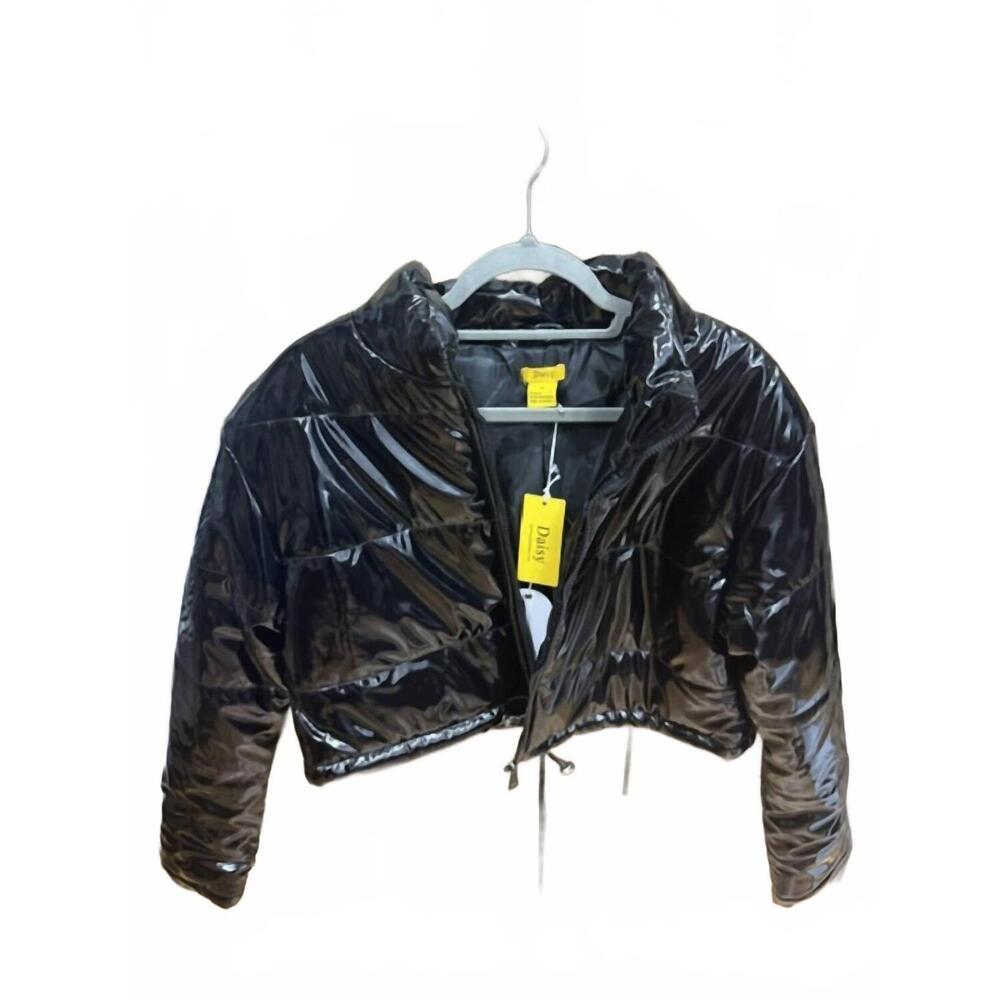 NEW CAROLE'S CLOSET women's daisy puffer jacket in black